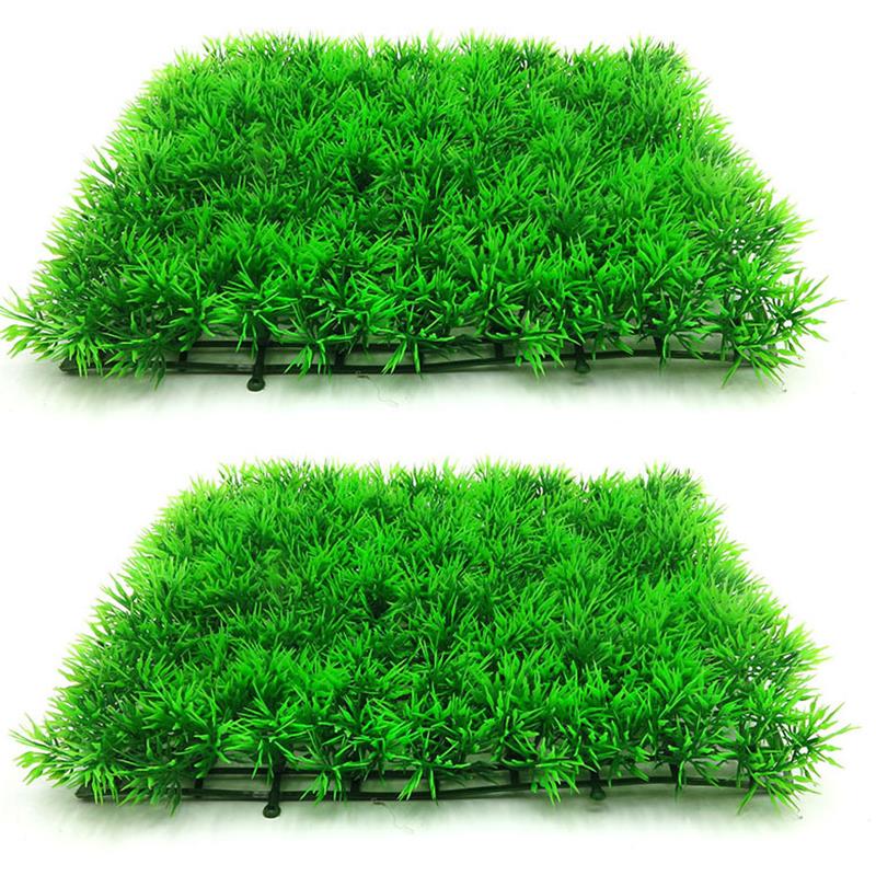 Aquarium Moss - Plante d'herbe verte artificielle, gazon aquatique,