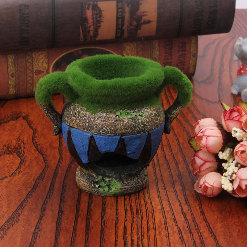 Vase en résine avec mousse, ac - Aquarium Moss avis et prix